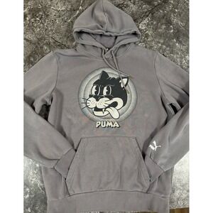 Puma‎ Unisex Old School Cartoon Hoodie Gray Sz M